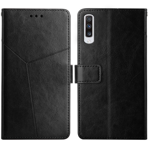 

For Samsung Galaxy A70 Y Stitching Horizontal Flip Leather Case with Holder & Card Slots & Wallet & Photo Frame(Black)