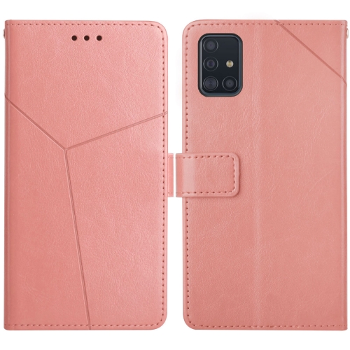 

For Samsung Galaxy A71 5G Y Stitching Horizontal Flip Leather Case with Holder & Card Slots & Wallet & Photo Frame(Rose Gold)