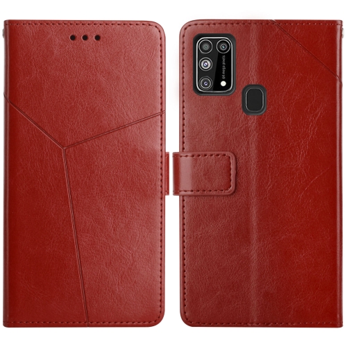 

For Samsung Galaxy M51 Y Stitching Horizontal Flip Leather Case with Holder & Card Slots & Wallet & Photo Frame(Brown)