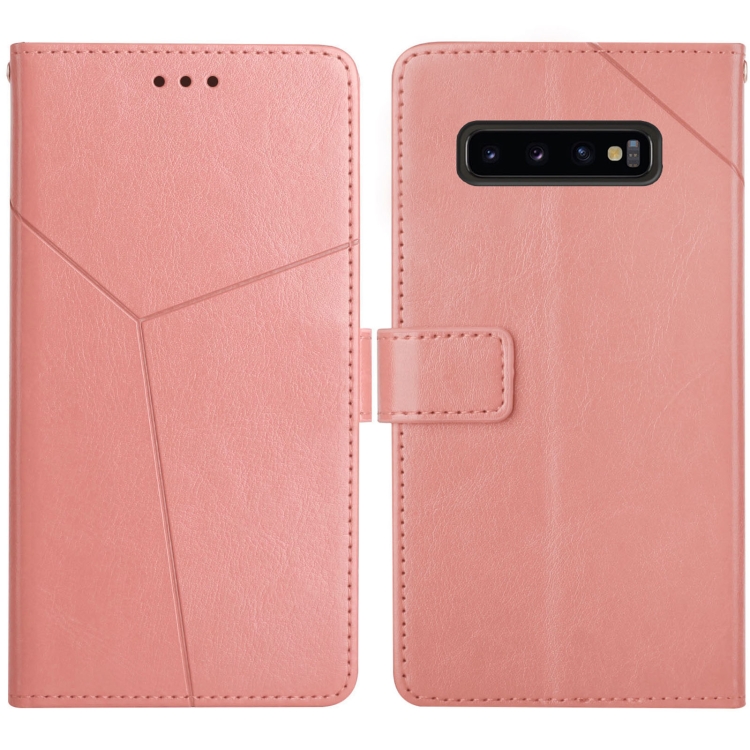 

For Samsung Galaxy S10 Y Stitching Horizontal Flip Leather Case with Holder & Card Slots & Wallet & Photo Frame(Rose Gold)