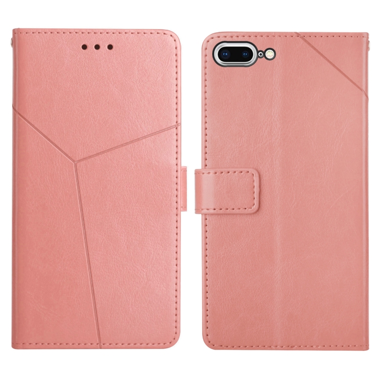 

Y Stitching Horizontal Flip Leather Phone Case with Holder & Card Slots & Wallet & Photo Frame For iPhone 8 Plus / 7 Plus(Rose Gold)