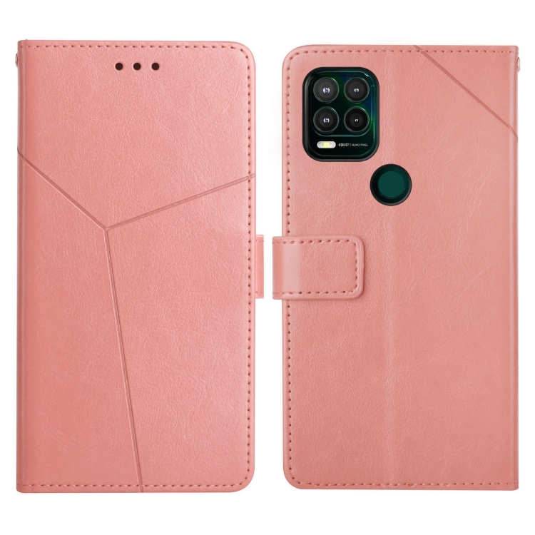 

For Motorola Moto G Stylus 5G Y Stitching Horizontal Flip Leather Phone Case with Holder & Card Slots & Wallet & Photo Frame(Rose Gold)