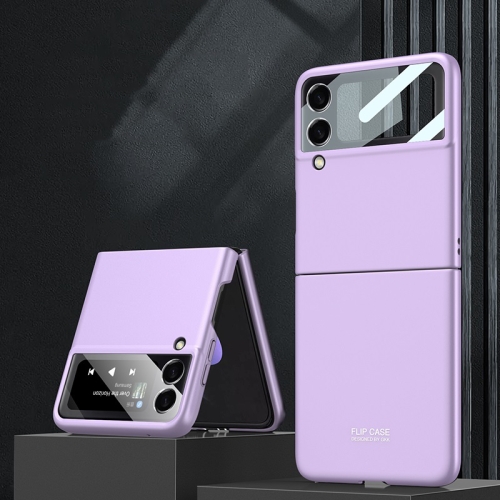 For Samsung Galaxy Z Flip3 5G GKK Integrated Ultra-thin Full Coverage Phone Flip Case(Purple)