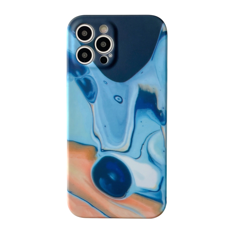 

Marble Shockproof TPU Phone Case For iPhone 11(Blue)