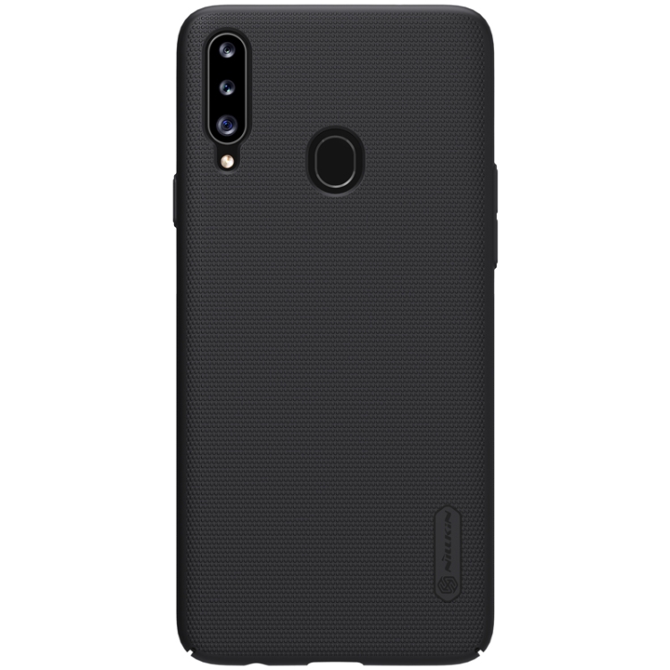 

For Galaxy A20s NILLKIN Frosted Concave-convex Texture PC Protective Case(Black)