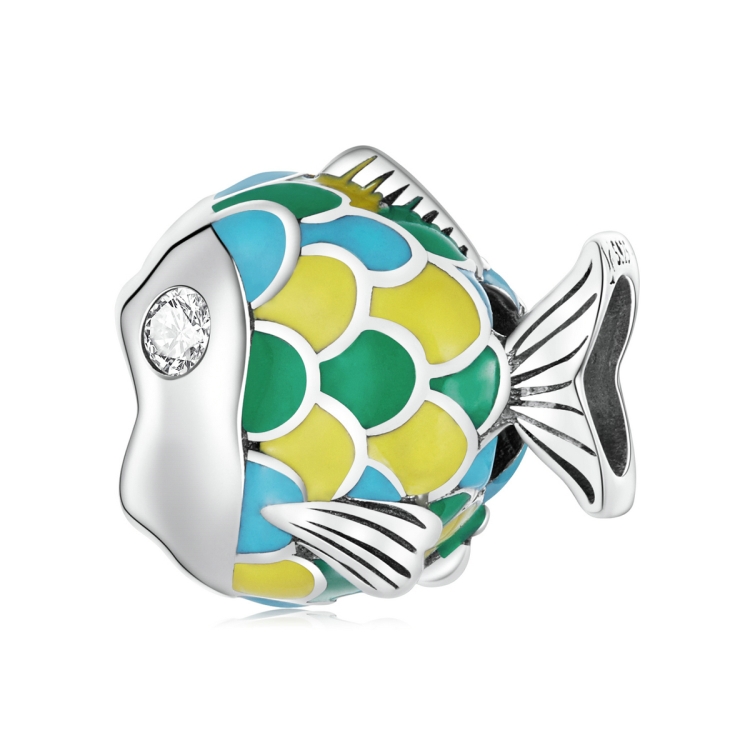 

S925 Sterling Silver Cute Fish Beads DIY Bracelet Necklace Accessories