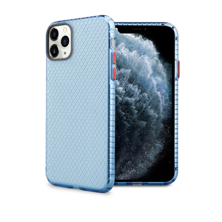 

For iPhone 11 Pro Honeycomb Shockproof TPU Case(Blue)