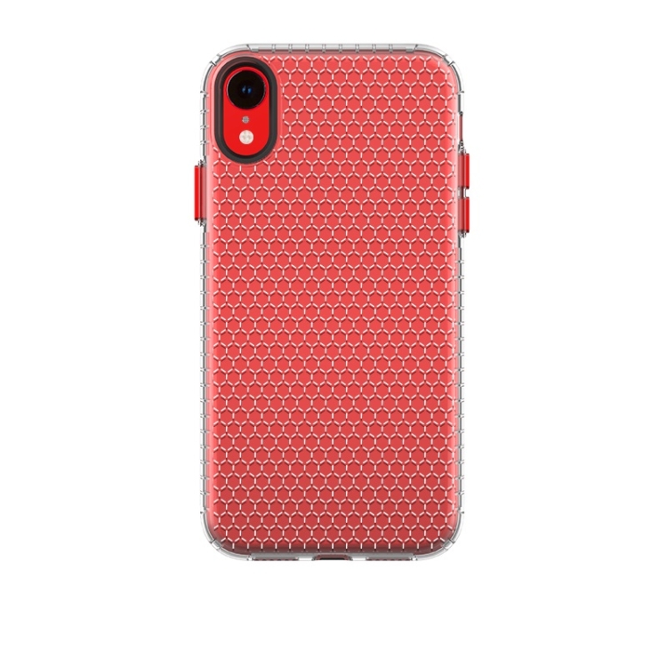 

For iPhone XR Honeycomb Shockproof TPU Case(Transparent)