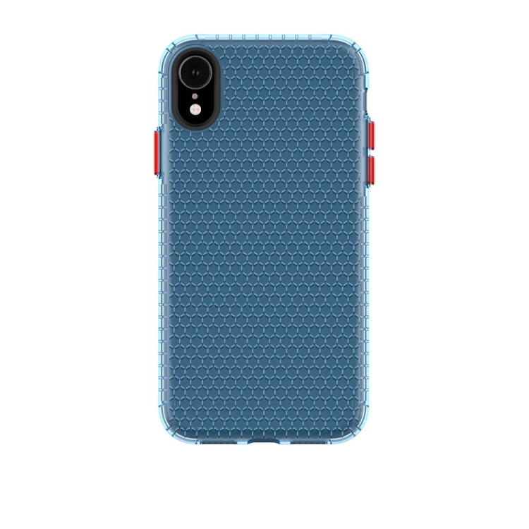 

For iPhone XR Honeycomb Shockproof TPU Case(Blue)