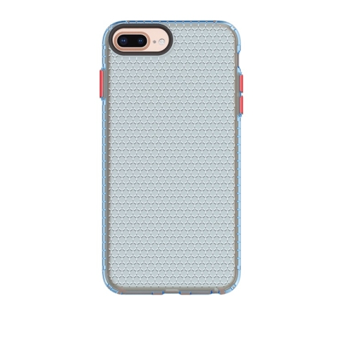 

For iPhone 8 Plus / 7 Plus / 6 Plus Honeycomb Shockproof TPU Case(Blue)