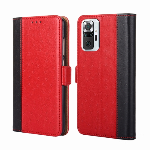 

For Xiaomi Redmi Note 10 Pro / Note 10 Pro Max Ostrich Texture Horizontal Flip Leather Phone Case with Holder & Card Slots & Wallet(Red)