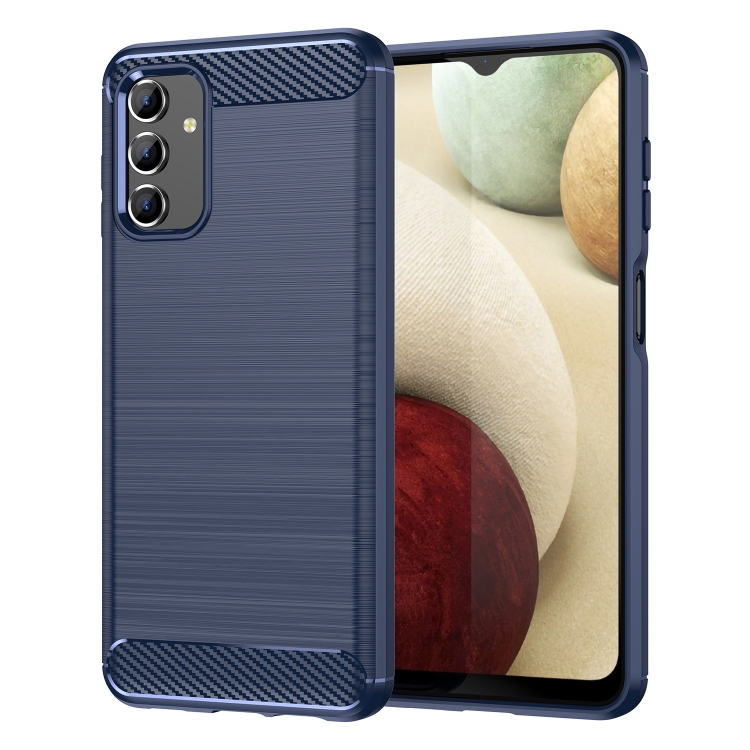 

For Samsung Galaxy A13 5G Brushed Texture Carbon Fiber TPU Phone Case(Navy Blue)