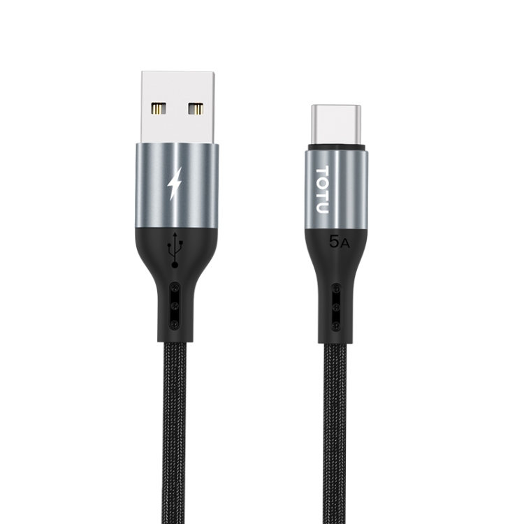 

TOTUDESIGN BT-015 Speedy Series II 5A Type-C / USB-C Fast Charging Data Cable, Length:2m(Grey)