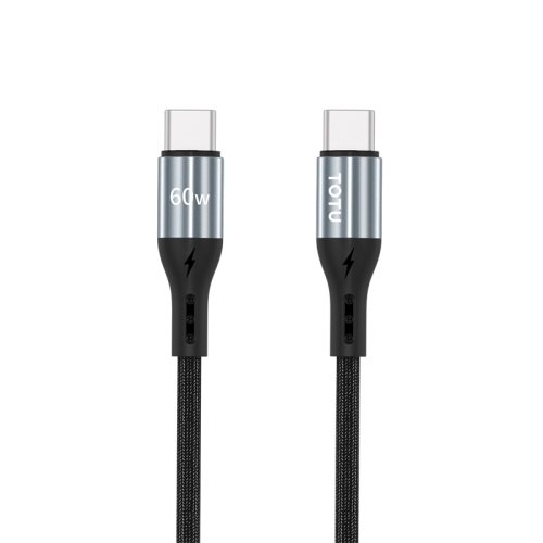 TOTUDESIGN BT-016 Speedy Series II Type-C / USB-C to Type-C / USB-C Fast Charging Data Cable, Length: 1.2m(Grey)