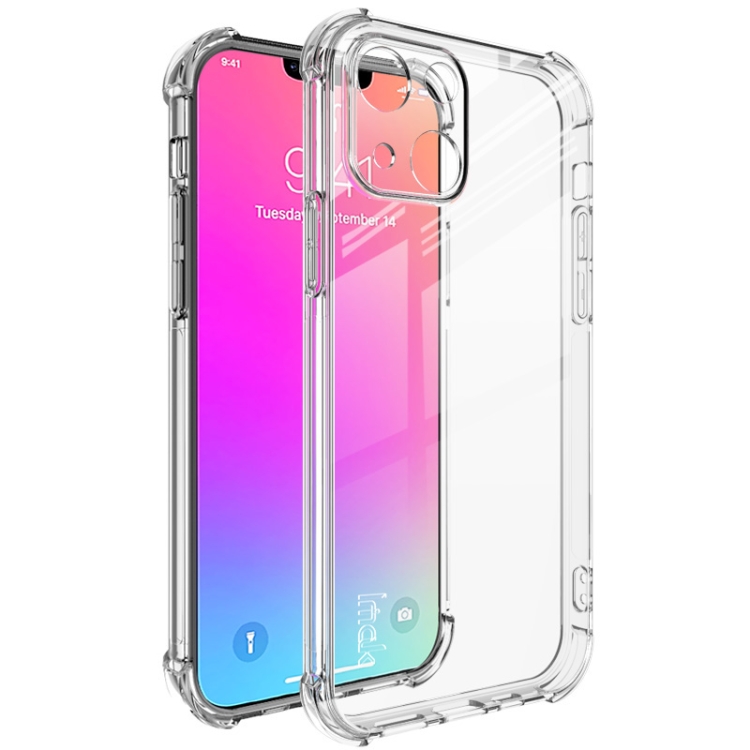

IMAK All-inclusive Shockproof Airbag TPU Phone Case with Screen Protector For iPhone 13(Transparent)