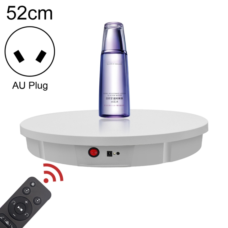 

52cm Remote Control Electric Rotating Turntable Display Stand Video Shooting Props Turntable, Plug-in Power, Power Plug:AU Plug(White)