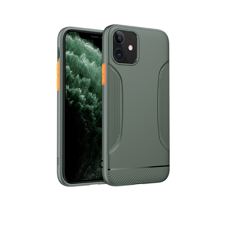 

For iPhone 11 Pro Max hoco Warrior Series Soft TPU Protective Case(Dark Green)