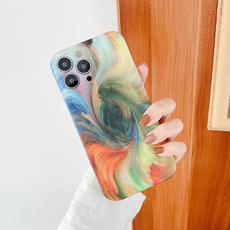 

TPU Shockproof Phone Case For iPhone 12 Pro Max(Swirl Yellow)