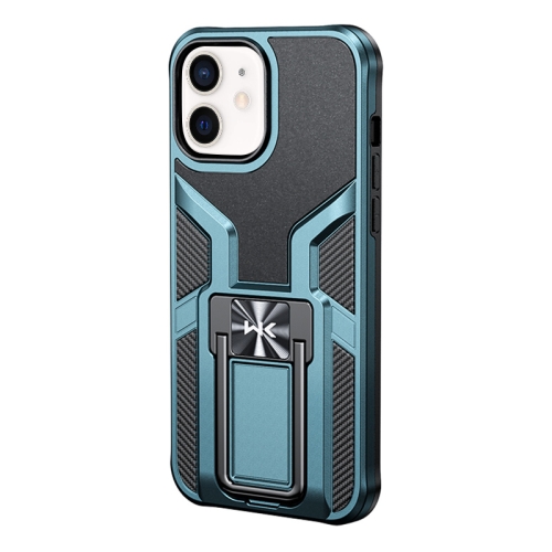 

WK WTP-013 Shockproof PC + TPU Phone Case with Metal Holder For iPhone 12(Deep Blue)