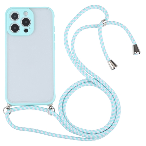 

Candy Transparent Phone Case with Lanyard For iPhone 12 Pro Max(Blue)