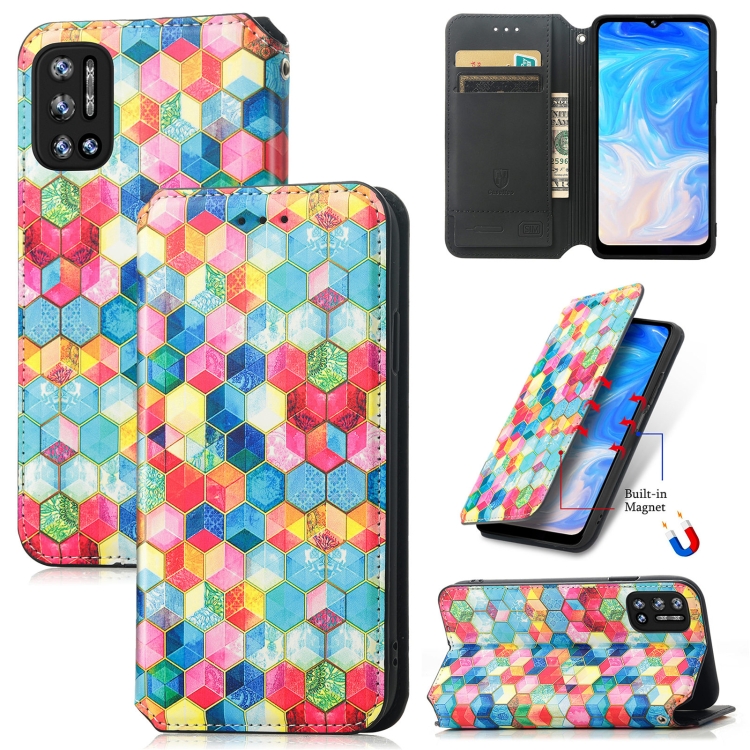 

For Doogee N40 Pro CaseNeo Colorful Magnetic Leather Case with Holder & Card Slot & Wallet(Magic Space)