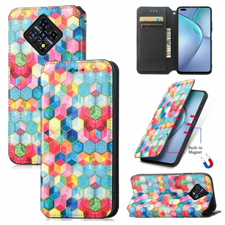 

For Infinix Zero 8 CaseNeo Colorful Magnetic Leather Case with Holder & Card Slot & Wallet(Magic Space)