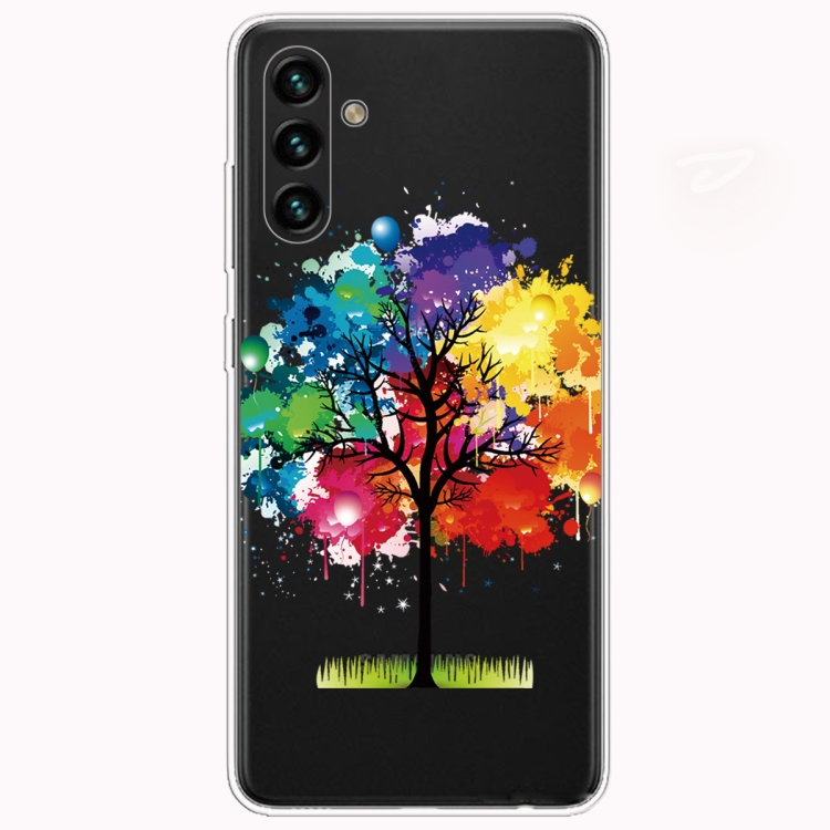 

For Samsung Galaxy A13 5G Painted Pattern High Transparent TPU Phone Case(Oil Painting Tree)