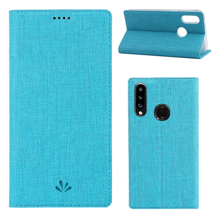 

For Galaxy A20s ViLi Shockproof TPU + PU Horizontal Flip Protective Case with Card Slot & Holder(Blue)