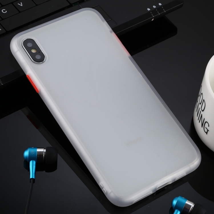 

For iPhone XS Max Skin Hand Feeling Series Anti-fall Frosted PC+ TPU Case(Transparent)