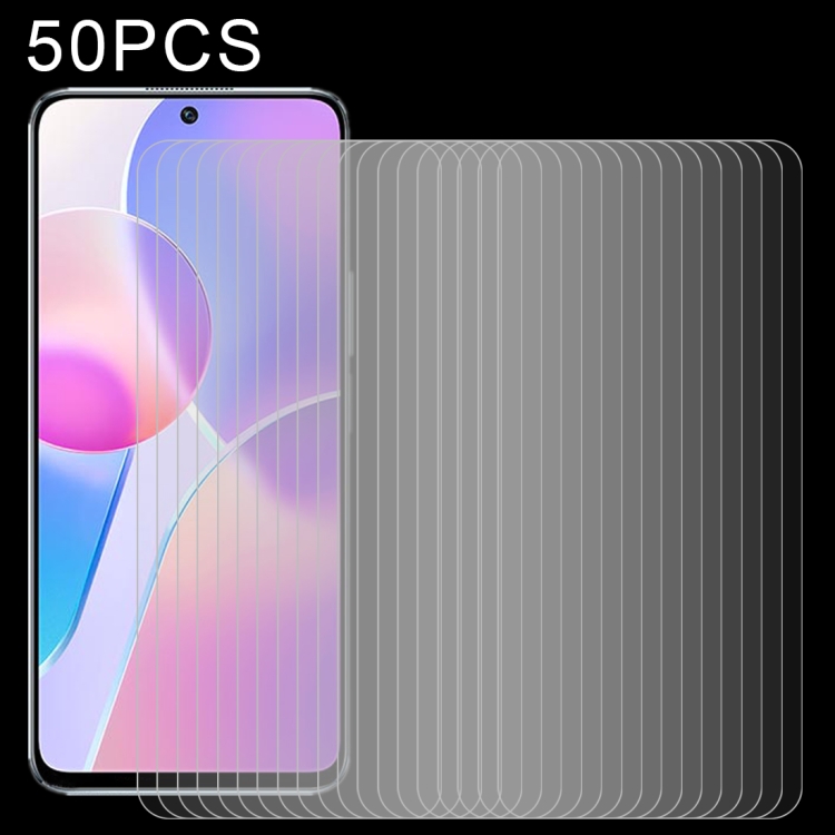 

For Honor X30i 50 PCS 0.26mm 9H 2.5D Tempered Glass Film