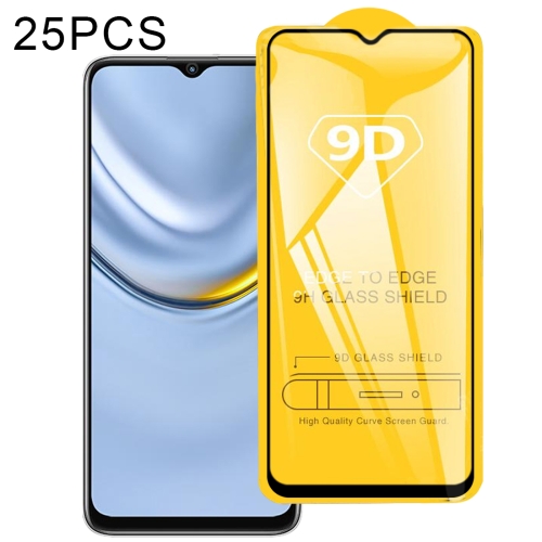 

For Honor Play 20 25 PCS 9D Full Glue Full Screen Tempered Glass Film