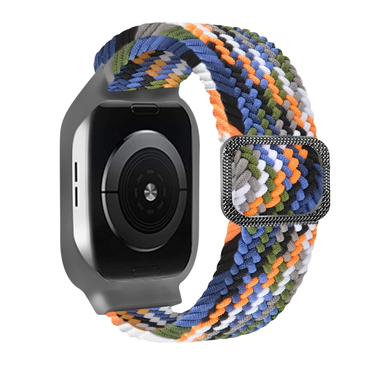 

TPU Frame Buckle Braid Integrated Replacement Watchband For Apple Watch Series 6 & SE & 5 & 4 44mm / 3 & 2 & 1 42mm(Denim)