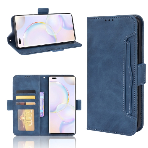 

For Honor 50 Pro / Huawei nova 9 Pro Skin Feel Calf Pattern Horizontal Flip Leather Phone Case with Holder & Card Slots & Photo Frame(Blue)