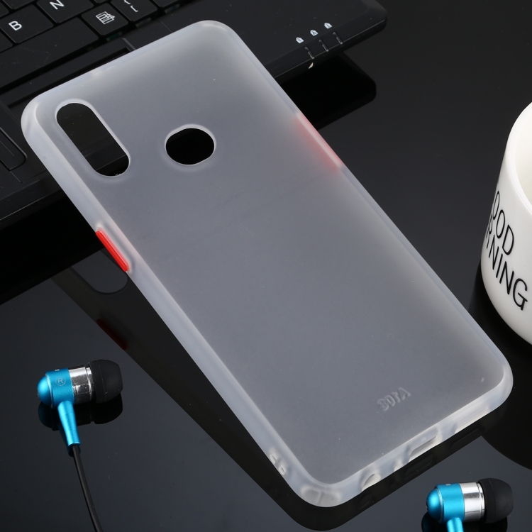 

For Galaxy A10s Skin Hand Feeling Series Anti-fall Frosted PC+ TPU Case(Transparent)