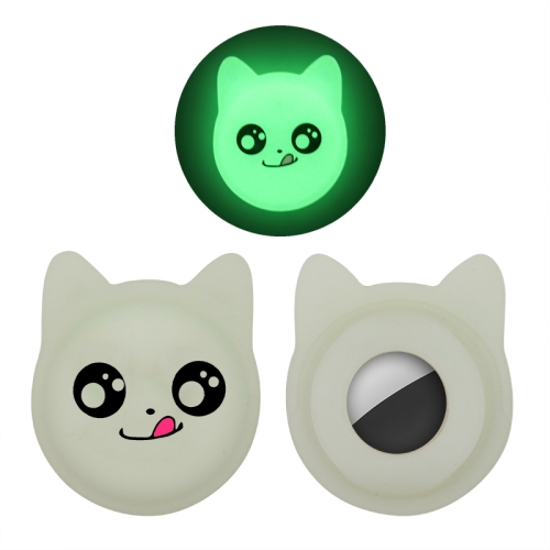 

Naughty Smiley Cute Cartoon Pet Collar Anti-lost Tracker Silicone Case For AirTag(Fluorescent Green)
