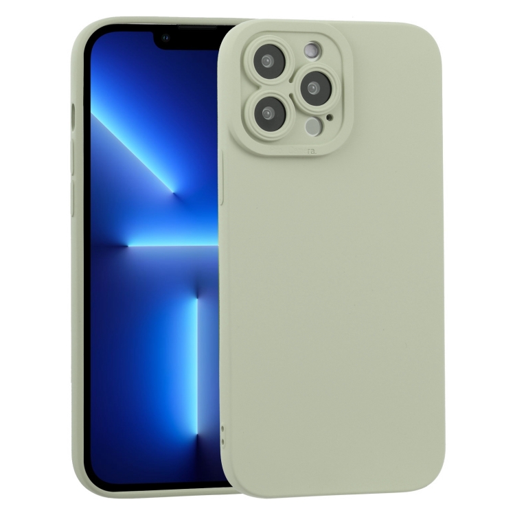 

TPU Oil-sprayed Soft Phone Case For iPhone 13 Pro Max(Light Green)