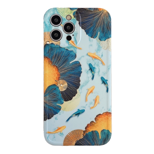 

IMD Workmanship TPU Shockproof Phone Case For iPhone 13 Pro Max(Nine Fishes Picture)