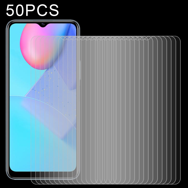 

For vivo Y12S 2021 50 PCS 0.26mm 9H 2.5D Tempered Glass Film
