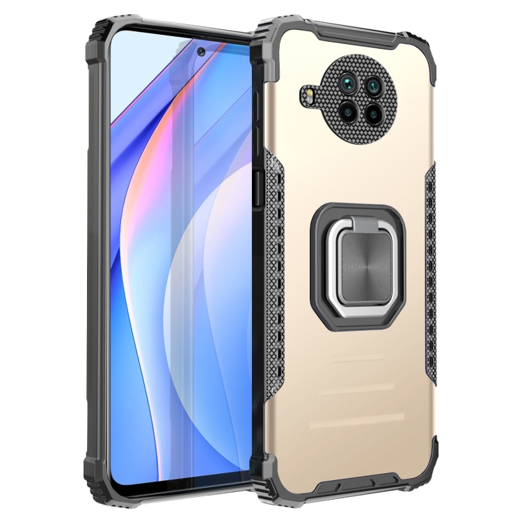 

For Xiaomi Mi 10T Lite / Redmi Note 9 Pro 5G Fierce Warrior Series Armor Aluminum Alloy + TPU Phone Case with Ring Holder(Gold)