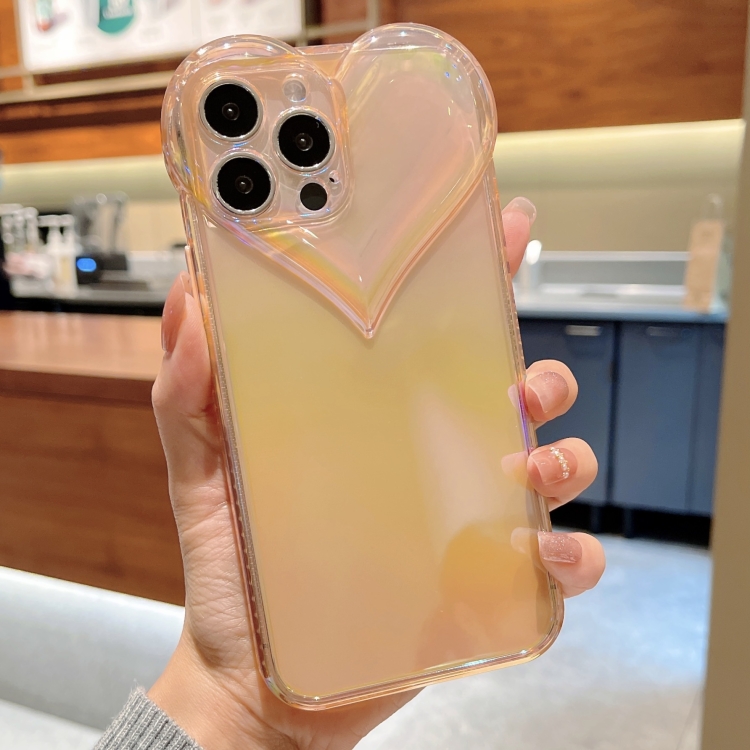 

Love-heart Colorful TPU Phone Protective Case For iPhone 13 mini(Yellow)