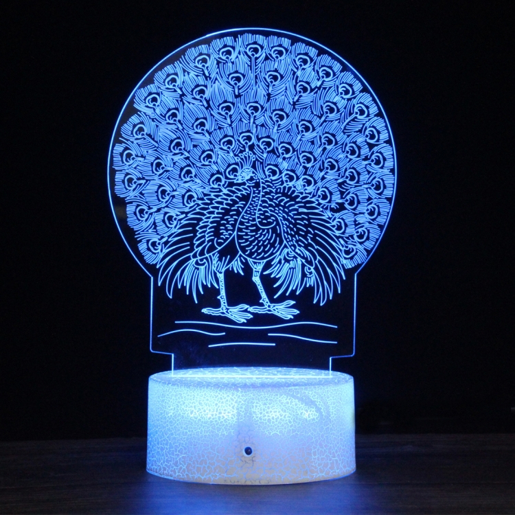 

DW01 Crack Base Creative 3D Colorful LED Decorative Night Light, Touch Version