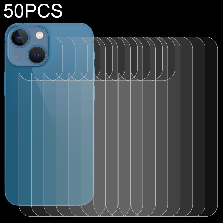 

50 PCS 0.26mm 9H 2.5D Tempered Glass Back Film For iPhone 13 mini