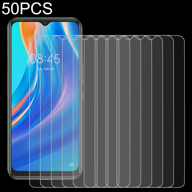 

For Tecno Spark 7 50 PCS 0.26mm 9H 2.5D Tempered Glass Film