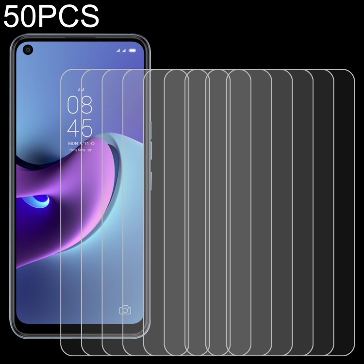 

For Tecno Spark 7 Pro 50 PCS 0.26mm 9H 2.5D Tempered Glass Film