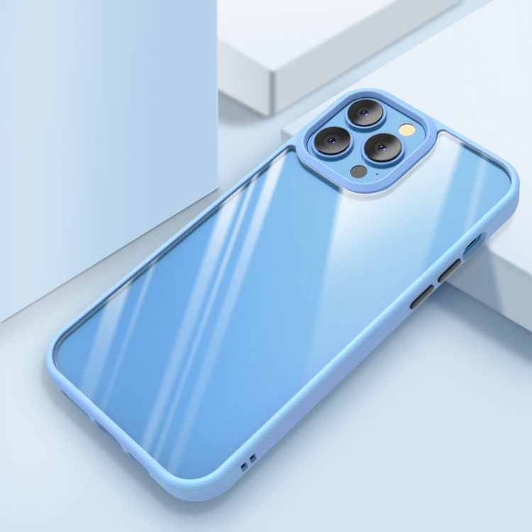 

Clear Back Shockproof Phone Case For iPhone 12 / 12 Pro(Sierra Blue)