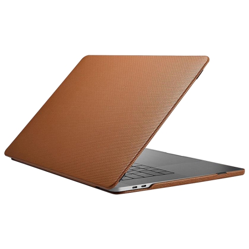 

ICARER Top Layer Cowhide Leather Ultra-thin Anti-fall Laptop Case For MacBook Pro 15.4 inch A1990 / A1707(Brown)