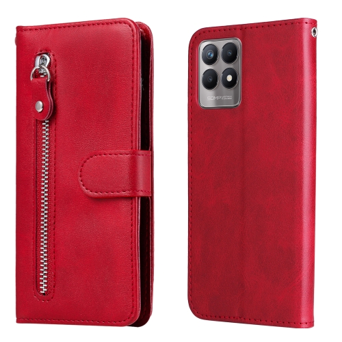 15% OFF by SUNSKY COUPON CODE: EDA0046003 for For Realme C55 Calf Texture Zipper Leather Phone Case(Red)