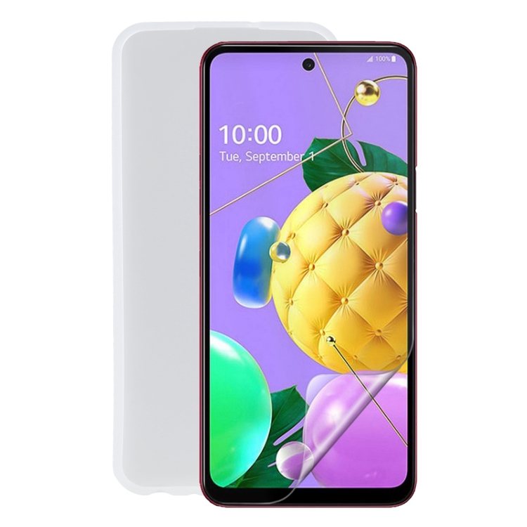 

TPU Phone Case For LG Q52(Transparent White)