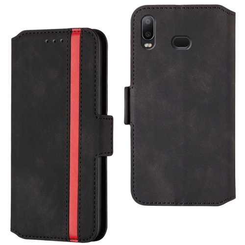 

For Galaxy A10s Retro Frosted Oil Side Horizontal Flip Case with Holder & Card Slots(Black)