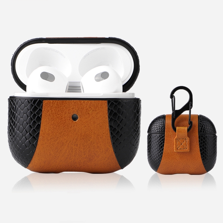 Snakeskin Texture and Leather Stitching Earphone Protective Case with Hang Buckle For AirPods 3(Brown)
Snakeskin Texture and Leather Stitching Earphone Protective Case with Hang Buckle For AirPods 3(Brown)